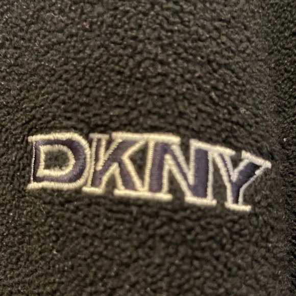 Donna Karan Navy Blue Half-Zip Fleece - Picture 2 of 5